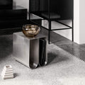 Curved Side Table Stainless Steel - Catryona-Kristina Dam